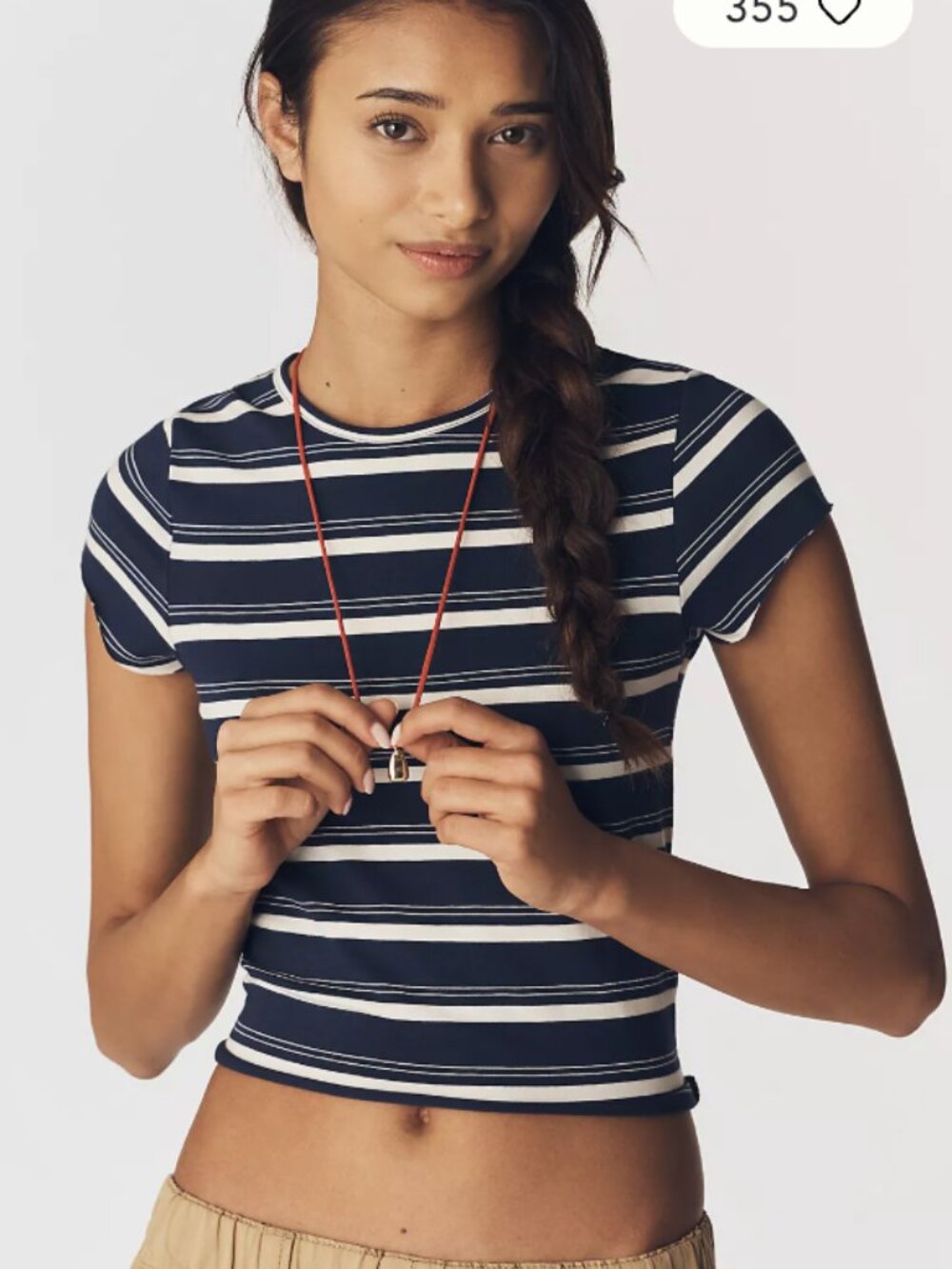 Anthropologie | Striped Baby Tee | Navy & White